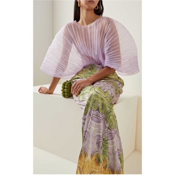 Andrea Iyamah Sheer Purple Bodysuit - Picture 5 of 6